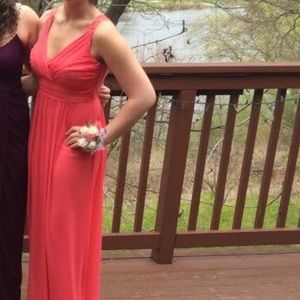 Coral prom dress